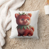 Coussin Pomeranian aux fraises (Couverture)