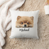 Coussin Poméranien Peeking Chiens Sublimation Bundle Graph (Couverture)