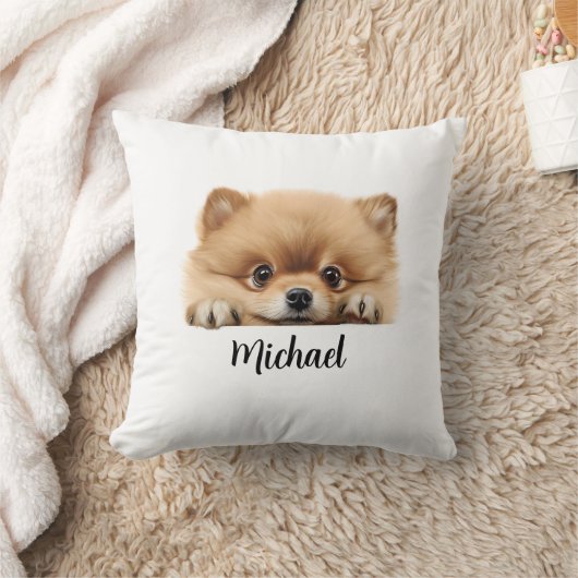 Coussin Poméranien Peeking Chiens Sublimation Bundle Graph (Couverture)