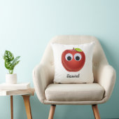 Coussin Pomme, fruit rouge avec des yeux globuleux - Perso (Chaise)