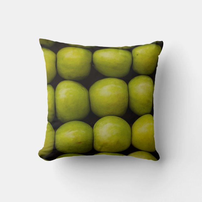 Coussin Pommes fruits aliments pommes vertes (Recto)