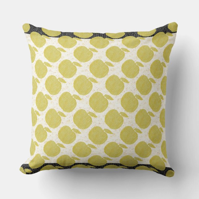 Coussin Pommes jaunes (Recto)