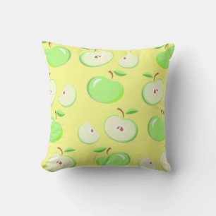 Coussin Pommes motif vectoriel vert