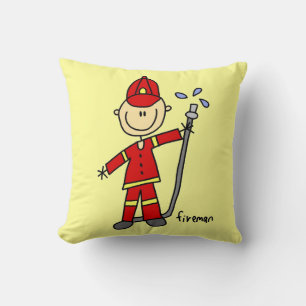 Coussin Pompier bonhomme allumette