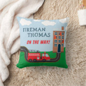 Coussin Pompier et Camion d'incendie avec le petit garçon  (Couverture)
