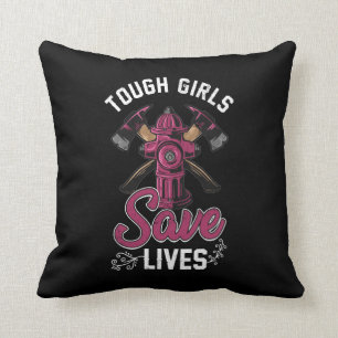 Coussin Pompier Féminin Filles Dures Sauver Des Vies
