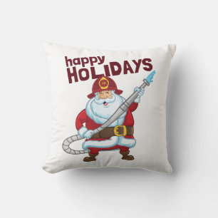 Coussin Pompiers Noël Père Noël Pompier