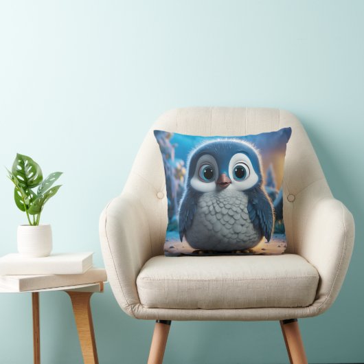 Coussin Poncho - Un pingouin doux pour bébé (Chaise)