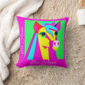 Coussin Poney psychédélique sur la pépinière (Couverture)