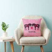 Coussin Poney rose personnalisé (Chaise)