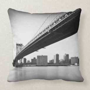 Coussin Pont de Manhattan et horizon, New York, USA