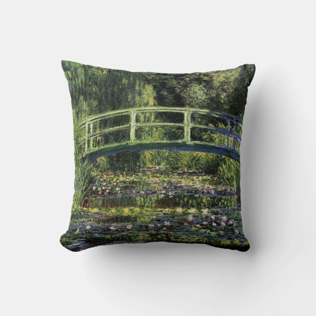 Coussin Pont japonais et nénuphars (Recto)