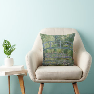 Coussin Pont nénuphar et japonais