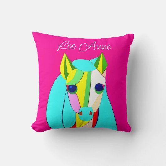 Coussin Pony Dreams psychédélique (Recto)