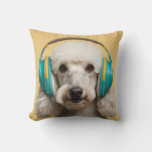 Coussin Poodé avec casque