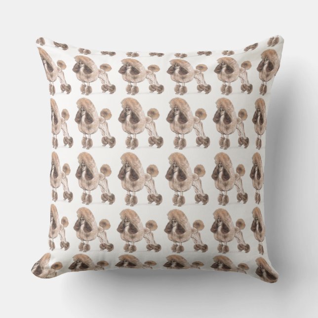 Coussin Poodle — Afficher le manteau (Recto)