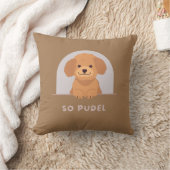 Coussin Poodle Chien Animaux de compagnie Aimer Paw Animau (Couverture)