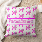 Coussin Poodle rose personnalisé (Couverture)
