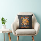 Coussin Poodles Halloween Fille Conception Amoureux de Chi (Chaise)