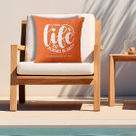 Coussin Pool Life Orange<br><div class="desc">Faites une déclaration pour votre maison ou un don comme cadeau amusant,  ce coussin extérieur orange présente votre nom de famille,  année établie,  et "Pool life parce que les plages être salé" en lettres chic. Modifiez la couleur à l'aide des outils Zazzle Edit. CORRESPONDANCE d'objets dans notre collection.</div>
