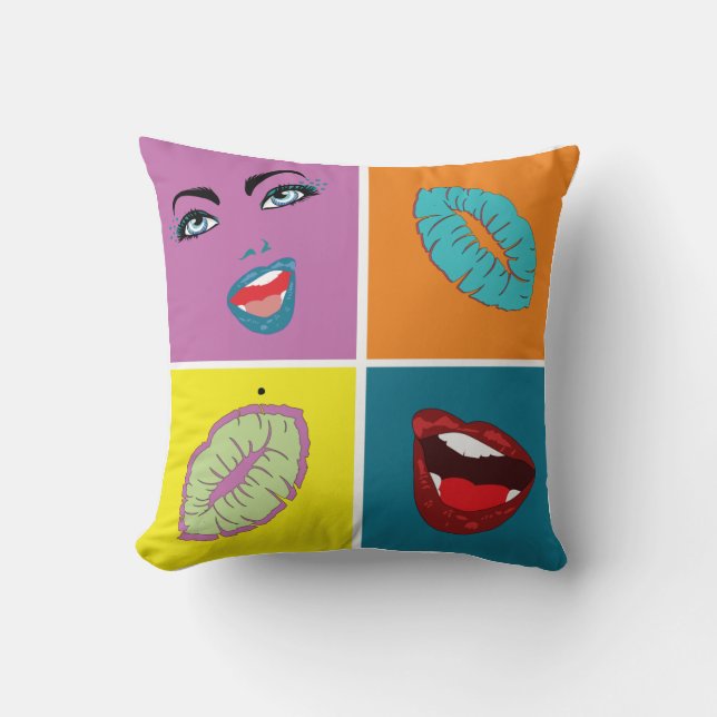 Coussin Pop Art des années 80 (Recto)