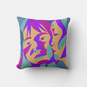 Coussin Pop art Deux femmes brillant Pilote à lancer