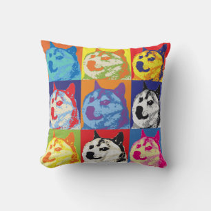 Coussin Pop Art Dogecoin