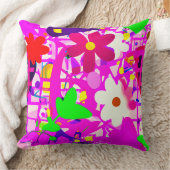 Coussin Pop art fleurs vives (Couverture)