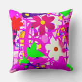 Coussin Pop art fleurs vives (Verso)