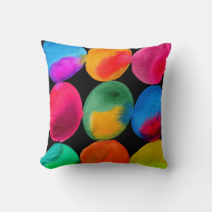 Coussin Pop art néon aquarelle