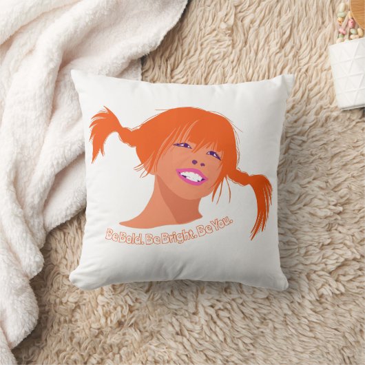 Coussin Pop Art Ponytail Girl Cushion – Fun, Bright & Play (Couverture)