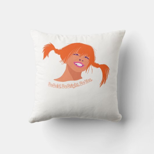 Coussin Pop Art Ponytail Girl Cushion – Fun, Bright & Play (Verso)