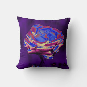 Coussin Pop Art Rose bleu et violet