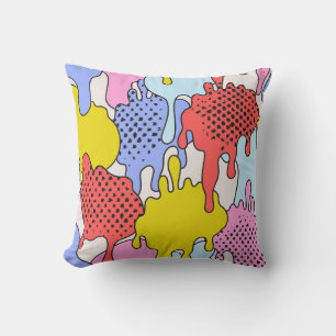 Coussin Pop Art Splatz : Dessin comique