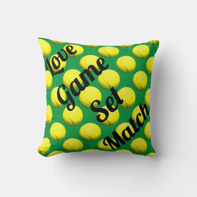 Coussin Pop Art Tennis Thème (Recto)