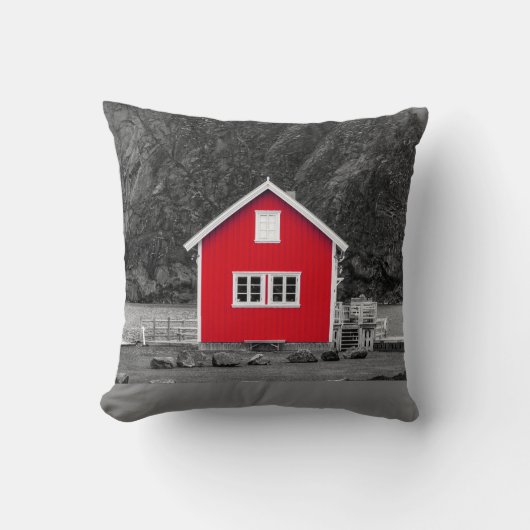 Coussin Pop couleur de la maison rouge (Recto)