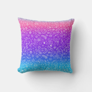 Coussin Pop de bonbons Floral Doodle Art Jeu d'oreiller