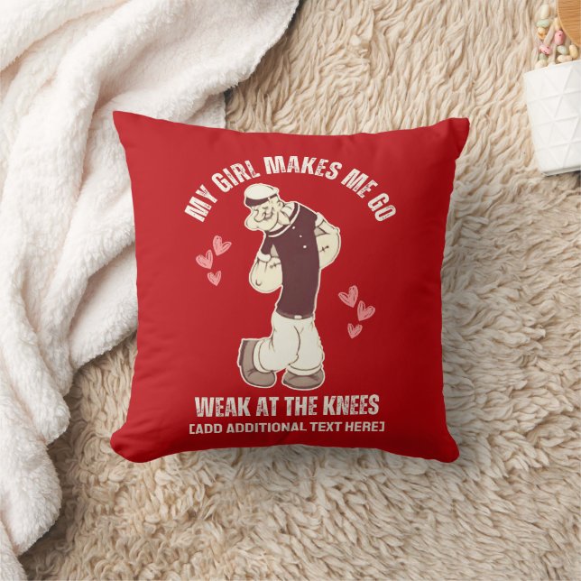 Coussin POPEYE Faible À Genoux Fun Valentines Day (Couverture)