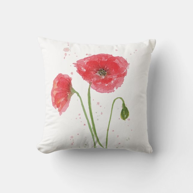 Coussin Poppies de printemps (Recto)