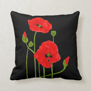 Coussin Poppies rouges