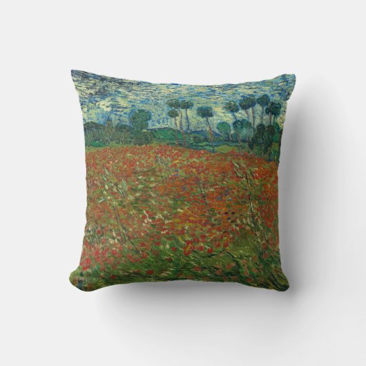 Coussin Poppy field by Vincent van Gogh Fine Art (Recto)