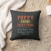 Coussin Poppy sait tout T-shirt (Couverture)