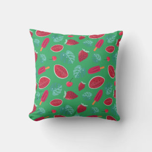 Coussin Popsicle, cerise, fraise et pastèque