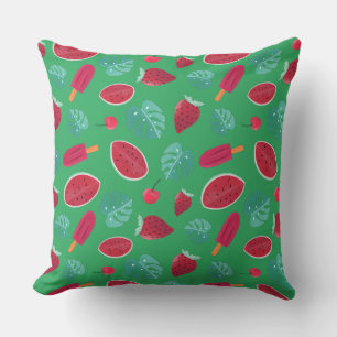 Coussin Popsicle, cerise, fraise et pastèque