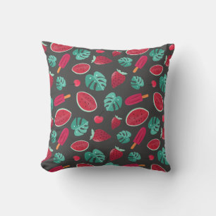 Coussin Popsicle, cerise, fraise et pastèque