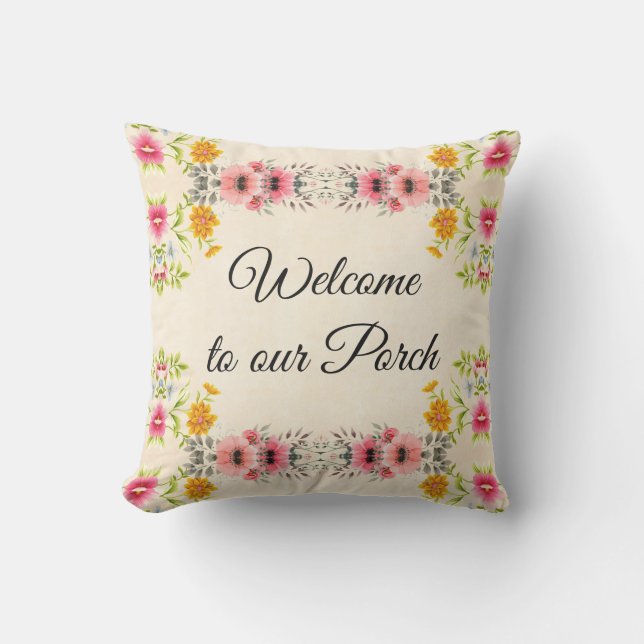 Coussin Porc floral (Recto)
