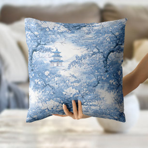 Coussin Porcelain Blue Chinoiserie Motif ID1094