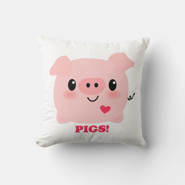 Coussin Porcs d'amour de Kawaii I (Recto)