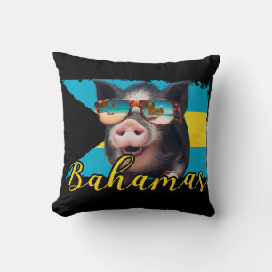 Coussin Porcs nageurs des Bahamas - Aventure à Exuma Pig B