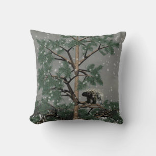 Coussin Porcupine Dans Un Pin